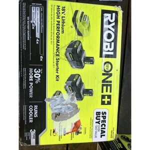 BRAND NEW SEALED RYOBI PSK108SB ONE+ 18V Lithium High Performance Starter Kit (D